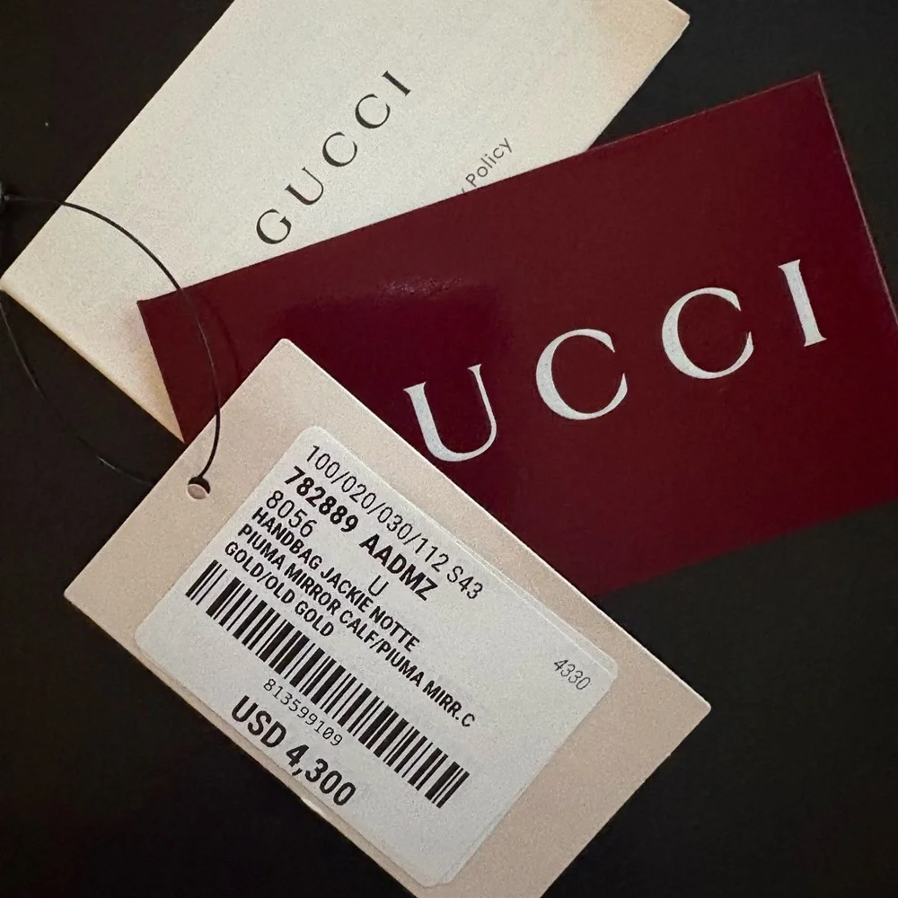 Gucci Gold Mirrored Jackie Notte Bag - Picture 3 of 4